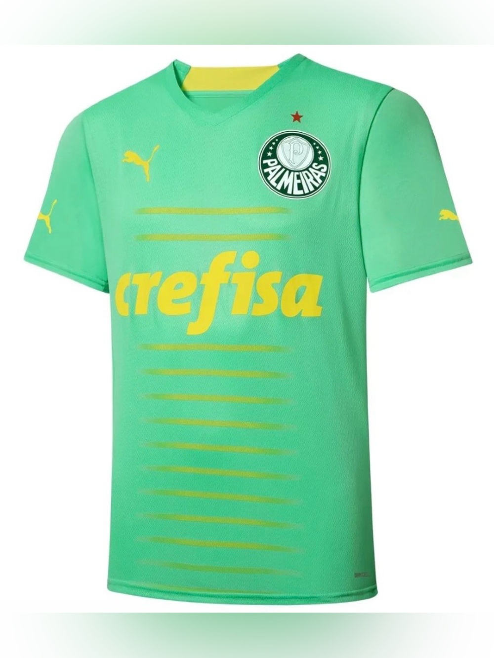 Puma Authentic Palmeiras 2022 Brazil 769941-01 Soccer Green Jersey Men’s Sz: L - Picture 2 of 6